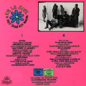 De La Soul - 3 Feet High and Rising Cover Back LP
